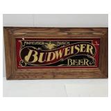 Budweiser Nice Framed Sign 15" by 30"