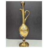 17" H  Italian Venetian Glass Decanter 24k Gilding