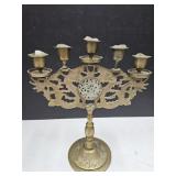 VTG Brass Chinese Dragon Candelabra 9 x 11"h