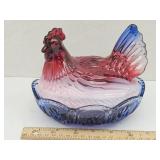 New Not Vintage  Patriotic Hen on a Nest 7"
