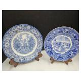2 Vintage  Longfellows & Liberty Blue Plates
