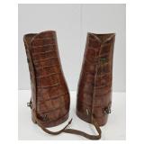 Vintage Alligator Leather Leg Guards