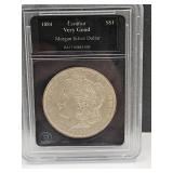 1884 Certified VG Silver Morgan Dollar Coin