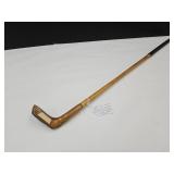 VTG  Wood Shaft Golf Putter Neumann Leather Grip