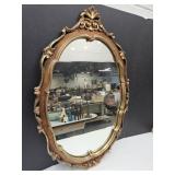 VTG Syroco Ornate Scroll Frame Mirror 23 x35"