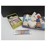 Lot of Miniature Books & Embroidery  Yarn, String
