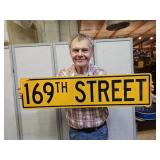 Metal 169th Street Sign  36 x 9"