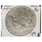 1926 S Silver Peace Dollar Coin