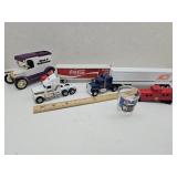 Lot  Die Cast Bank, Coke Truck +