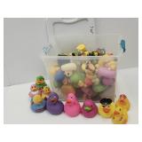 25 Qt. Tote FULL of Rubber Duckies