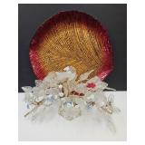 Centerpiece Glass Dish & Glass 18" Centerpiece