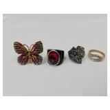 Costume Rings Lot  Size 8 - 9