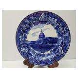 1899 Flow Blue Capitol  Plate  9" w