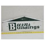 Burns Building Metal Sign 24" x 9"