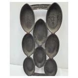 Cast Iron  H & E Cornbread Pan #7