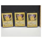 3  Pokemon Pikachu Cards