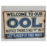New Pool Metal Sign 12" x 8"