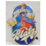 NOS Vintage BLATZ Beer Sign  9 x 13"