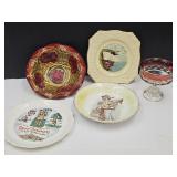 Royal Winton Plate, Davy Crockett , Goofus Glass+