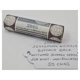 2005 D Jefferson Nickels Buffalo Back US Mint UNC