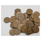 50 Canadian Pennies 98% Copper 1960