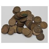 50  Canadian 98% Copper Pennies All 40