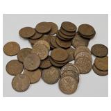 50 Canadian 98% Copper Pennies  1960