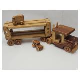 Very Nice 23" Long Wooden Car Carrier