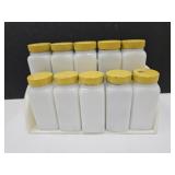 Vtg Spice Jars & Rack