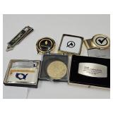 ZIPPO Adv. Money Clip & Reds Anniversary Token+