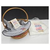 Longaberger Basket 10" w  w Crisco Apron