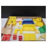 Lot of VTG Doll House Furniture ,MARX