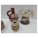 Marble Mushroom & Pottery