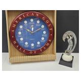 NIB Golf Clock 12"w & Trophy