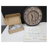 Lot of Small Easels, Vase, Large Clock 20"W