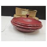 Longaberger PIe Plate w/Lid & Box