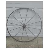 Antique Cast Iron Ornate Wagon  Wheel 40" w