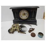 Battery Operated Old Sessions Clock w/Parts