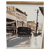 Framed Downtown Muncie Indiana  24 X 28"
