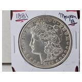 1881 Silver Morgan Dollar Coin