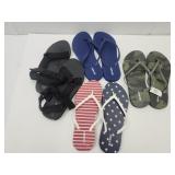 4 Pair Size 7 Flip Flops NEW
