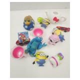 Lot Misc Toys Super Mario, Hello Kitty, Minion, +