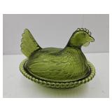 Vintage Hen on a Nest Indiana Glass 7" Long