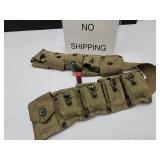 Military USMC Ammo Belt with 12 Ga Shotgun 20 RDS