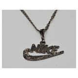 Nike 925 Silver Necklace with  Flaws 26"