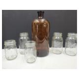 Lot Ball Jars & Amber Pharmacy Bottle
