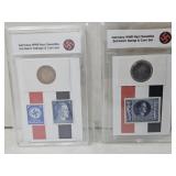 Germany WWII N A Z I 3rd Reich Stamps & Coin Set