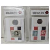 Germany WWII N A Z I 3rd Reich Stamps & Coin Set