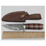 Damascus Knife w Sheath