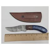Damascus Knife w Sheath